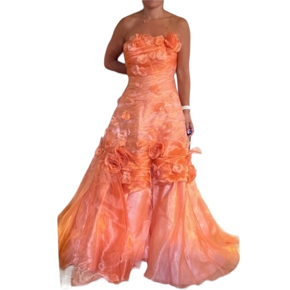 Jovani Gown Orange Size 14 - Picture 1 of 6
